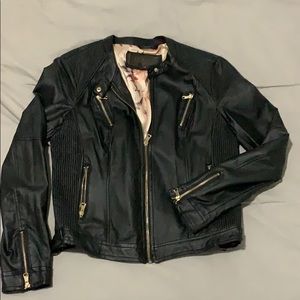 Women's Black Faux Leather Jacket